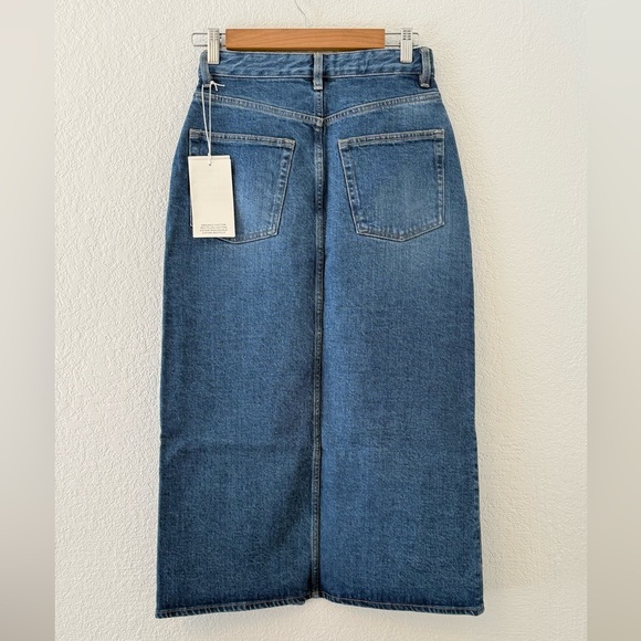 COS Blue Denim Midi Skirt with front slit size 25 - Picture 11 of 11